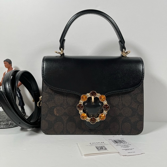NWT！COACH Courtney Top Handle BagIn Signature Canvas holiday gift